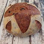 Hogaza de pan de tomate de masa madre, con orégano y aceitunas negras, 500 g | 102